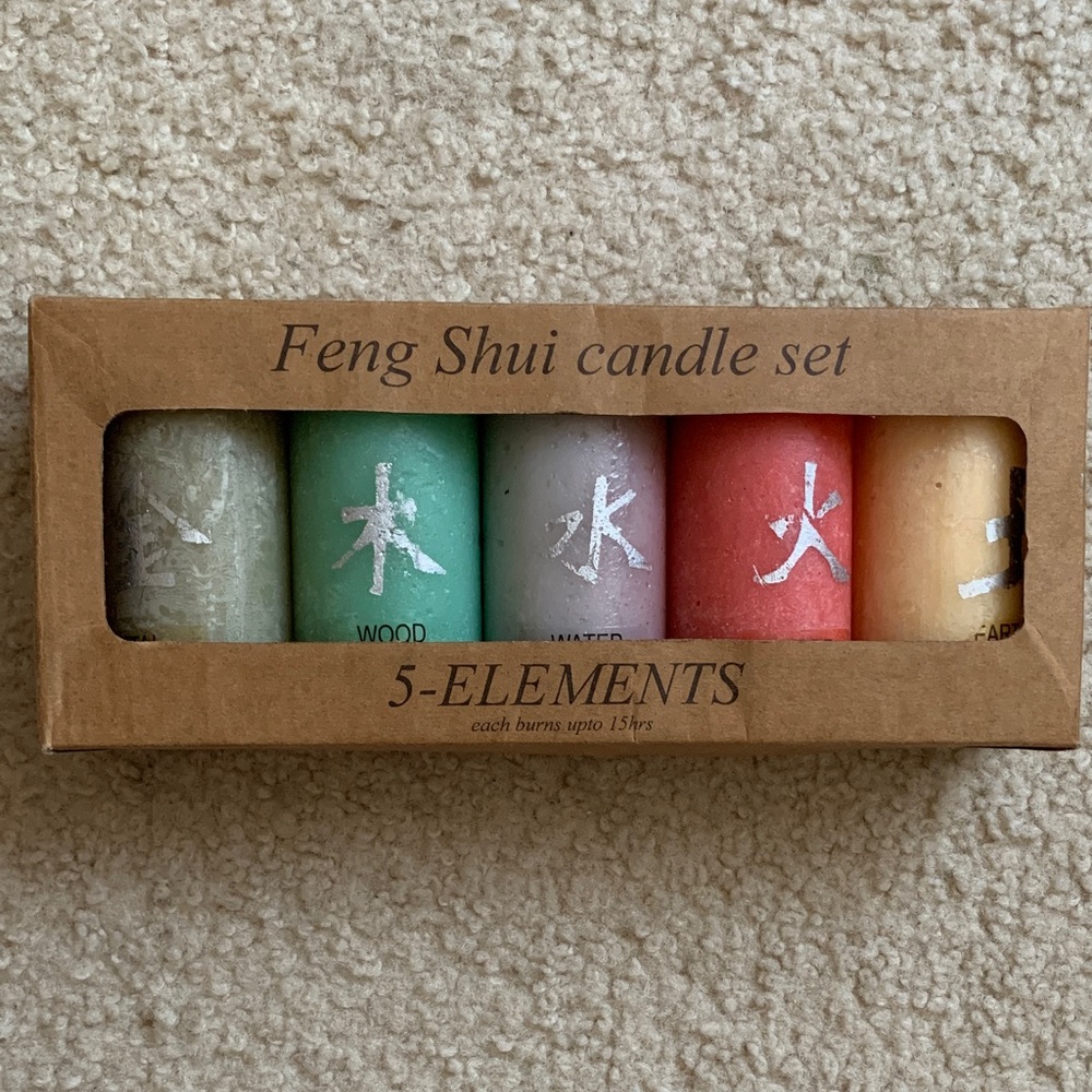 5-Elements Feng Shui Candle Set - Multicolor